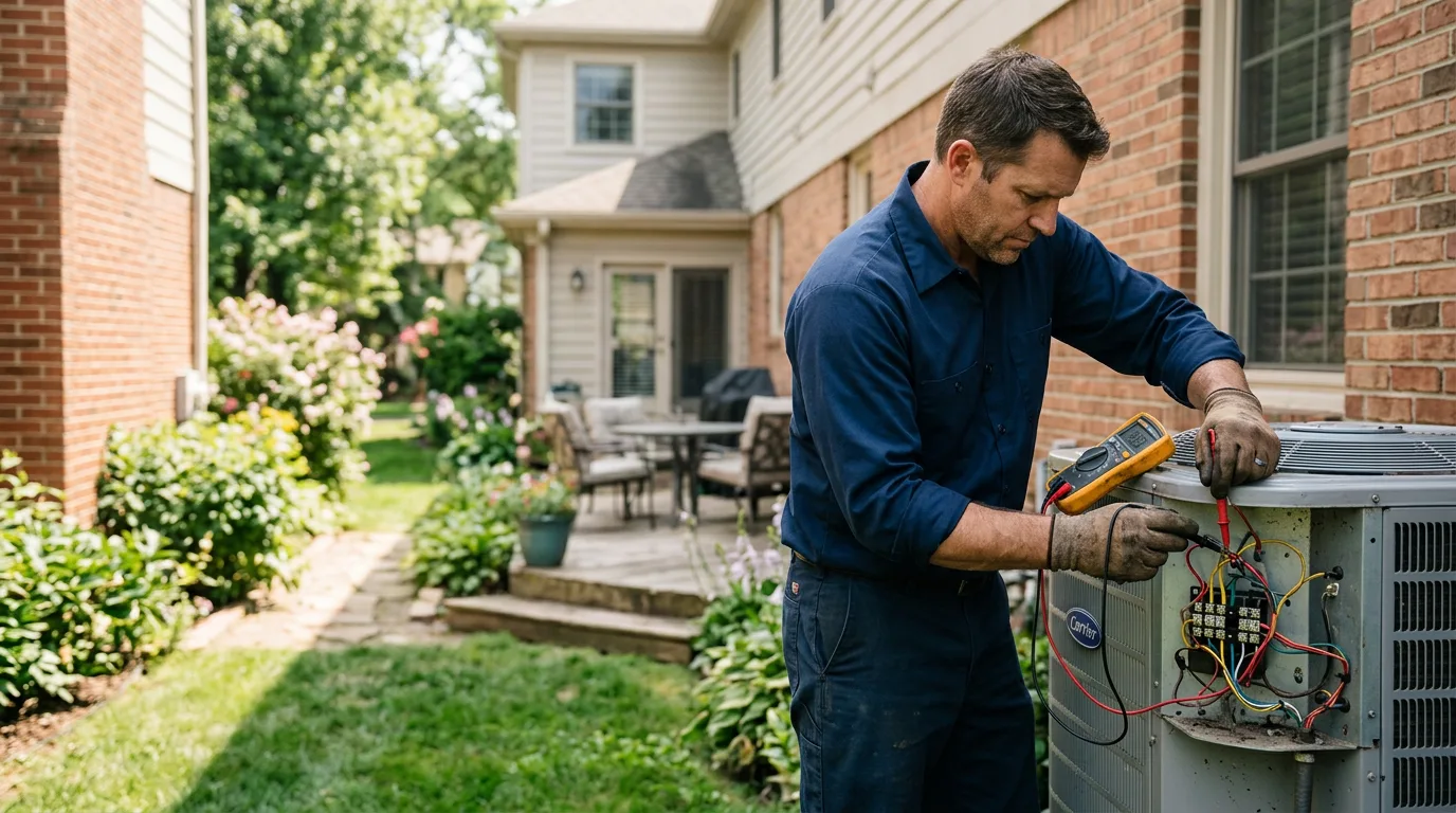 HVAC technician working near Galesburg, IL